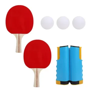 Black Red Rubber Plywood Ping-pong Racket Wood Table Tennis Bat Set