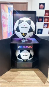 Black and White PU 12Panels Lightweight Durable Eco Friendly Hot bonded Hybrid Size 5 Football for High end League Matches