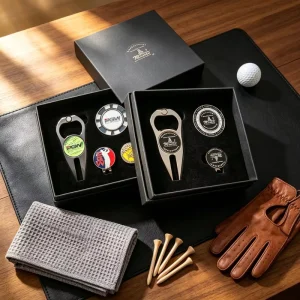 Blank Single Premium Custom Golf Copper Club 1 Prong Divot Golf Tool Divot Sword Tool Set With Money Clip