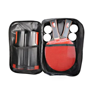 Boli 4 Star Table Tennis Racket Set With Four Ping Pong Balls and a Net