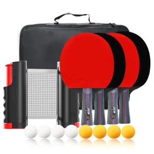 Boli Pingpong Table Tennis Racket Set Including 8 Balls Packed Into a Bag