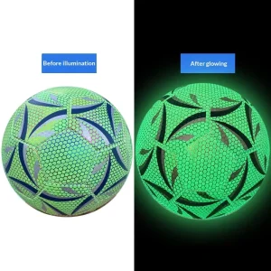Border Reflective Fluorescent Luminous Powder Football No. 5 Students Match Training Gift Night Light