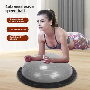 Bosu Half Ball for Home or Studio Fitness with Improved Wave Speed for Yoga and Pilates