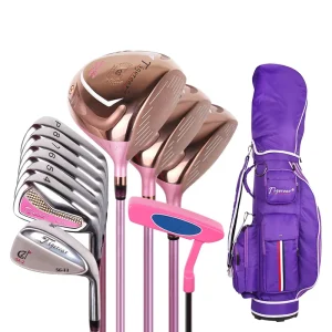 Brand Complete Golf Club Set Forged L Shaft Customized Professional Lady Playing Pink Women Plating Graphite Steel 12kg 100pcs