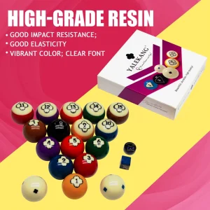 C-17 High-Grade Resin Billiard Balls Set – 57.2mm Tournament-Class Pool Balls