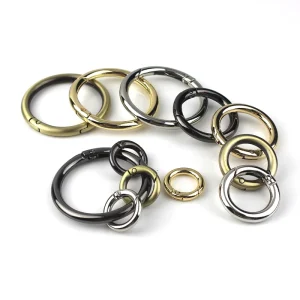 CLOXY 16 50mm Spring O Rings Alloy Keyring Spring Buckles Trigger Snap Opening Ring Bag Parts Accessories O Ring