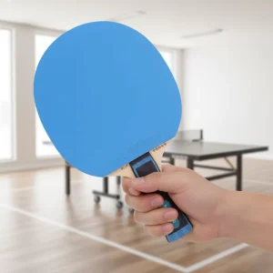 CR-BLUE Professional Table Tennis Racket AYOUS+KIRI Material 5-Ply Baseboard Straight Horizontal Grip Heavy Tip Light