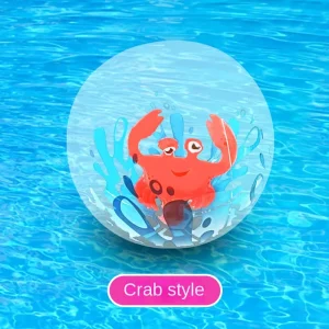 Cartoon Animal Print Beach Ball 32cm Transparent Eco Friendly PVC Toy Thickened Plastic Ball for Children’s Water Play