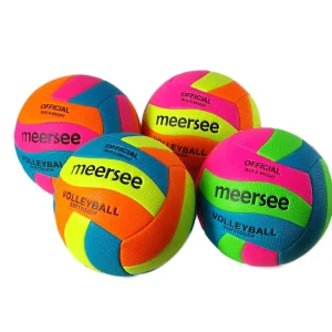 Children Playing Custom Design Multi Color Official Size 5 Soft Touch Textured Foamed PVC Beach Volleyball