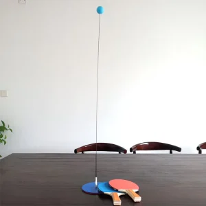 Children Table Tennis Ball Set Without Table Elastic Flexible Shaft Family Fun Game Pingpong Training Focus Attention
