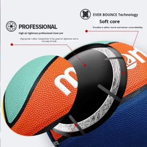 Children’s Basketball PU Cover Size 5/4 Kindergarten Youth Wear Resistant High Elasticity Indoor Training Use