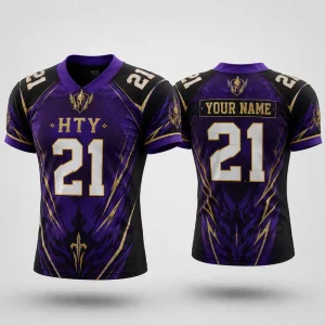 Children’s Breathable Mesh American Football Jerseys 100% Polyester Custom Short Sleeve Quick Dry Anti-Bacterial