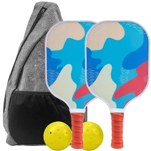 Children’s Sports Gear Carbon Fiber Pickleball Paddle & Tennis Squash Rackets with Carry Bag Ball Sports Equipment with Gift