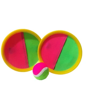 Children’s Sticky Racket Sets Plastic 18cm Portable Outdoor Parent Child Playing Catch and Dodgeballs Sport Toys