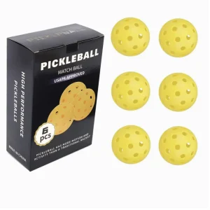 China Custom logo Yellow Red Orange 74mm 40 Hole Best Quality 6 4PCS Pickleball Balls Set for Outdoor Training Match