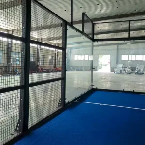 China Factory High Quality Glass Squash Court Paddle Tennis Court Classic Padel Court with Roof