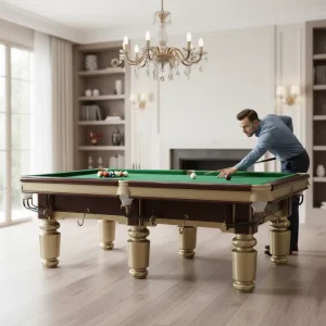 China Factory Home Billiard Table Maple Solid Wood Export for Club Family Custom Supported