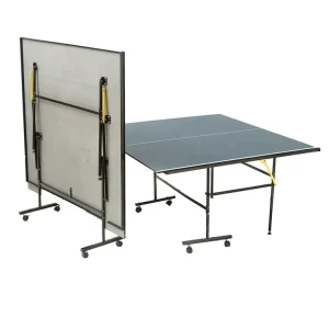 China Manufacturer OEM 12mm MDF Table Tennis Table with Moveable 25mm Wheels Custom Lock Foldable Ping Pong Table