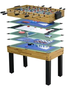 Christmas Kids Gift 10 in 1 Multi Function Games Table Pool Billiards Foosball Soccer Air Hockey Games