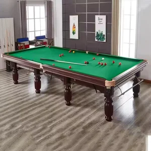 Classic Style 12 Ft 9 Ball Game Durable MDF Pool Snooker Billiard Table with Aluminum Horn Pockets
