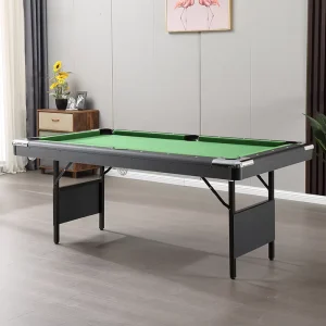 Classical Carom 2.13m 1.9m Foldable Pool Table Billiard Snooker Pool Table With Ball Return