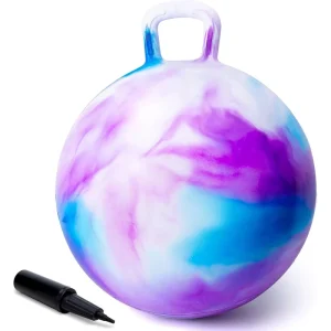 Clip on PVC Eco friendly Hopping Ball Handle Thickened Explosion Proof Bounce 45cm Inflatable Hopper for Kids Outdoor Fun All