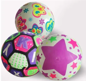 Colorful 22cm Glitter PVC Inflatable Bounce Soccer Ball Luminous Toy for Kids Ready to Ship Minimum Order 1 Piece