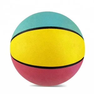 Colorful Kid Play Ball Customize Size 7 Rubber Basketball Ball