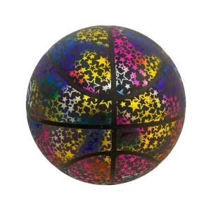 Colorful Shiny Basketball Reflective Light Up Custom Logo Outdoor Exercise for Match Training