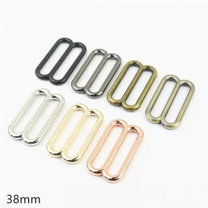 Colorful Zinc Alloy Steel Lightweight Eco Friendly 3.8 CM Slider Tri glide Adjustable Buckle Clip Fashion Handbag Accessories