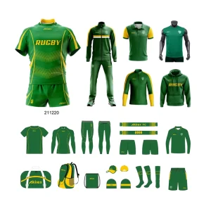 Comfortable Breathable Custom Rugby Uniform Rugby Shirt Full Kit Cut Sew Rugby Jersey 100% Polyester