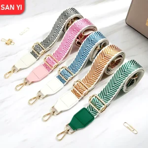 Comfortable Strong Adjustable Nylon Fabric Shoulder Strap Replacement Crossbody Bag Strap