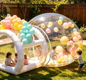 Commercial Inflatable Bubble Bounce House With Blower for Kids Indoor Outdoor Playground Amusement Park Jumping Fun