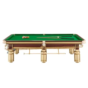 Commercial Outdoor Pool Table Special Black Leather Pockets 9ft Customizable Durable Wood Legs Taiwan Factory Source