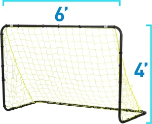 Competition Soccer Goals Backyard Portable Steel Soccer Goals Adult + Youth Soccer Goal with Net + Ground Stakes Included