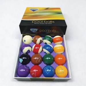 Complete Black 8 Billiard Balls Set Durable High Density Resin Pool Balls