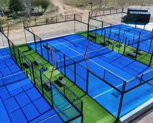 Complete Padel Court Equipment Package LED Floodlights Net System Premium Synthetic Turf Padel Court