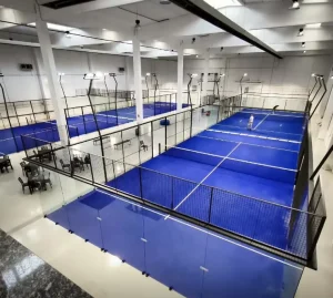 Complete Padel Court Equipment Sets Panoramic Padel Court with Roof LED Lights Nets Covers and Turf