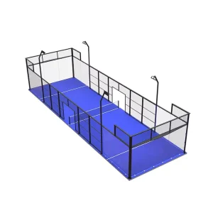 Complete Set Padel Tennis Court Equipment Single Panoramic Padel Court with Net and Posts