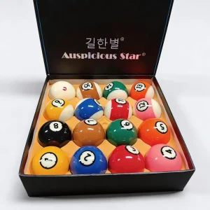 Crystal Clear 8 Ball Pool Ball Full Set Scratch Resistant Black 8 Ball Ideal Gift for Billiard Enthusiasts