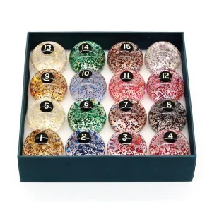 Crystal Design 2-1/4inch 57.2MM Billiard Pool Ball 16pcs/set