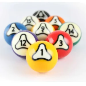 Crystal Finish Resin Pool Balls 16 Piece Boxed Set (57.2mm) Customize Color/Size/Logo for Club & Home