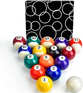 Crystal Pool Balls Billiard Ball Black Eight-Ball Standard Set Nine-Ball Large Number-8 American-Style 5.72cm Complete Set