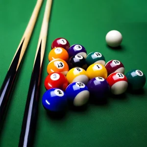 Crystal Pool Balls Black Eight Ball & Nine Ball Set American Style Large Number 8