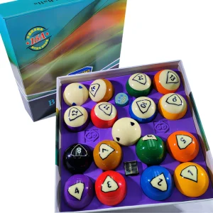 Crystal Pool Balls Complete Set 57.2mm Tournament Use for Pool Tables Guangdong Made