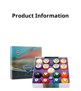 Crystal Pool Balls Complete Set 57.2mm Tournament Use for Pool Tables Guangdong Made Model 0003 Packaging 0