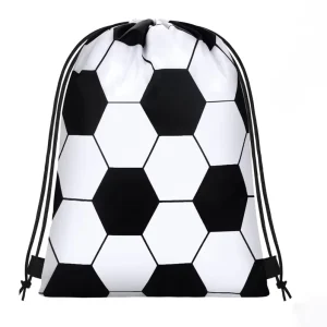 Custom 210D Polyester Soccer Ball Drawstring Bag For Football Training Reusable Custom Logo