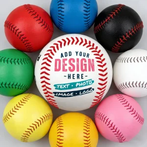 Custom 9 Inch PU Leather Softball and Baseball Balls Outdoor Game Suitable Custom Logo Included