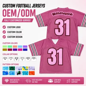 Custom American Football Shirt Custom Retro T Shirt Street Fashion Football Jersey