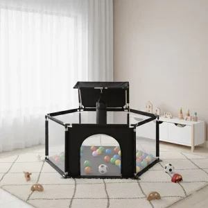 Custom Baby Playpen with Punching Bag & Football Goal Heavy Duty Kids Safety Activity Center Indoor Game Fence